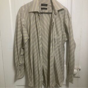 ⚡️ mens Claiborne striped button down shirt size medium